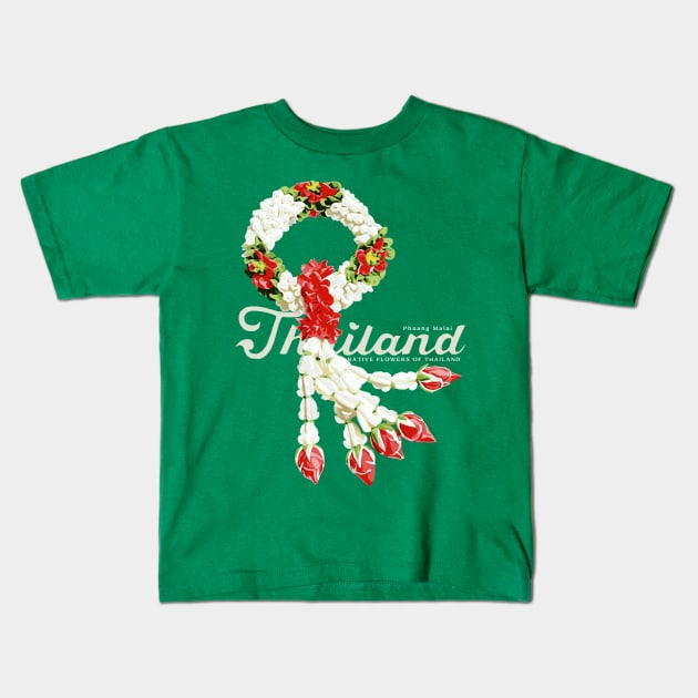Native Flowers of Thailand Kids T-Shirt by KewaleeTee